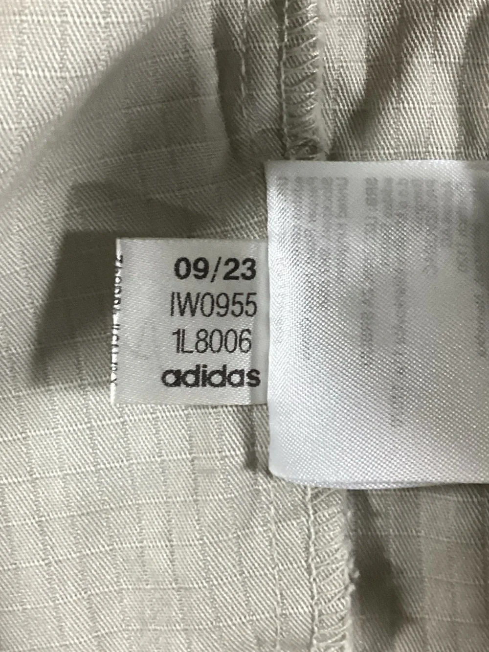 adidas Men’s Light Gray Trefoil Stone Khaki Pants
